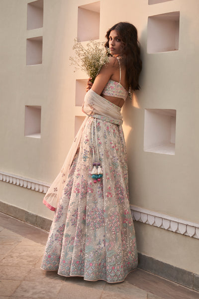 Anita Dongre Mistletoe Lehenga ivory online shopping melange singapore indian designer wear bridal wedding trousseau