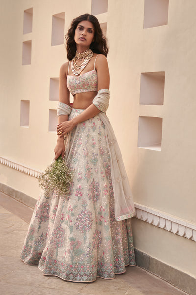 Anita Dongre Mistletoe Lehenga ivory online shopping melange singapore indian designer wear bridal wedding trousseau