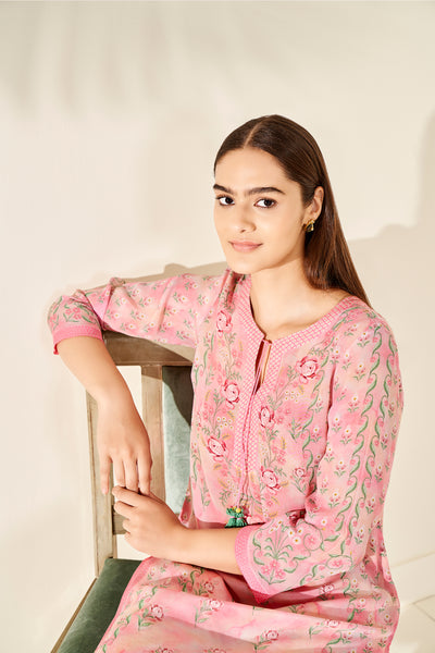 Anita Dongre Netra Kurta Blush online shopping melange singapore indian designer wear