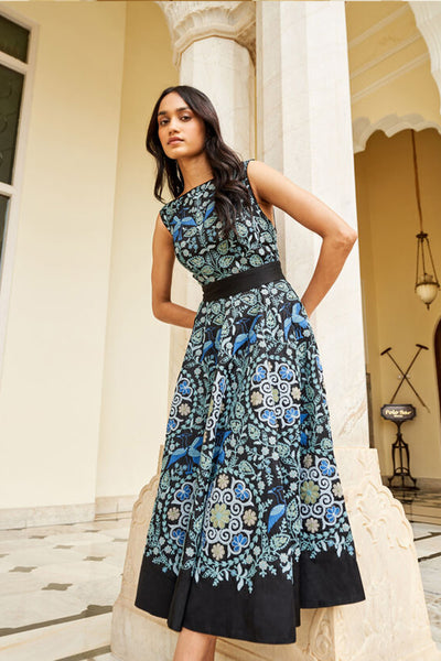 Anita Dongre Perahta Dress Black indian designer wear online shopping melange singapore