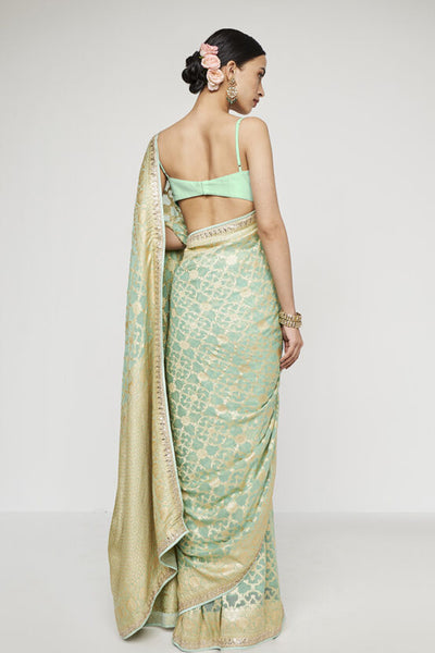 Anita Dongre Rekhmina Benarasi Saree Aqua indian designer wear online shopping melange singapore