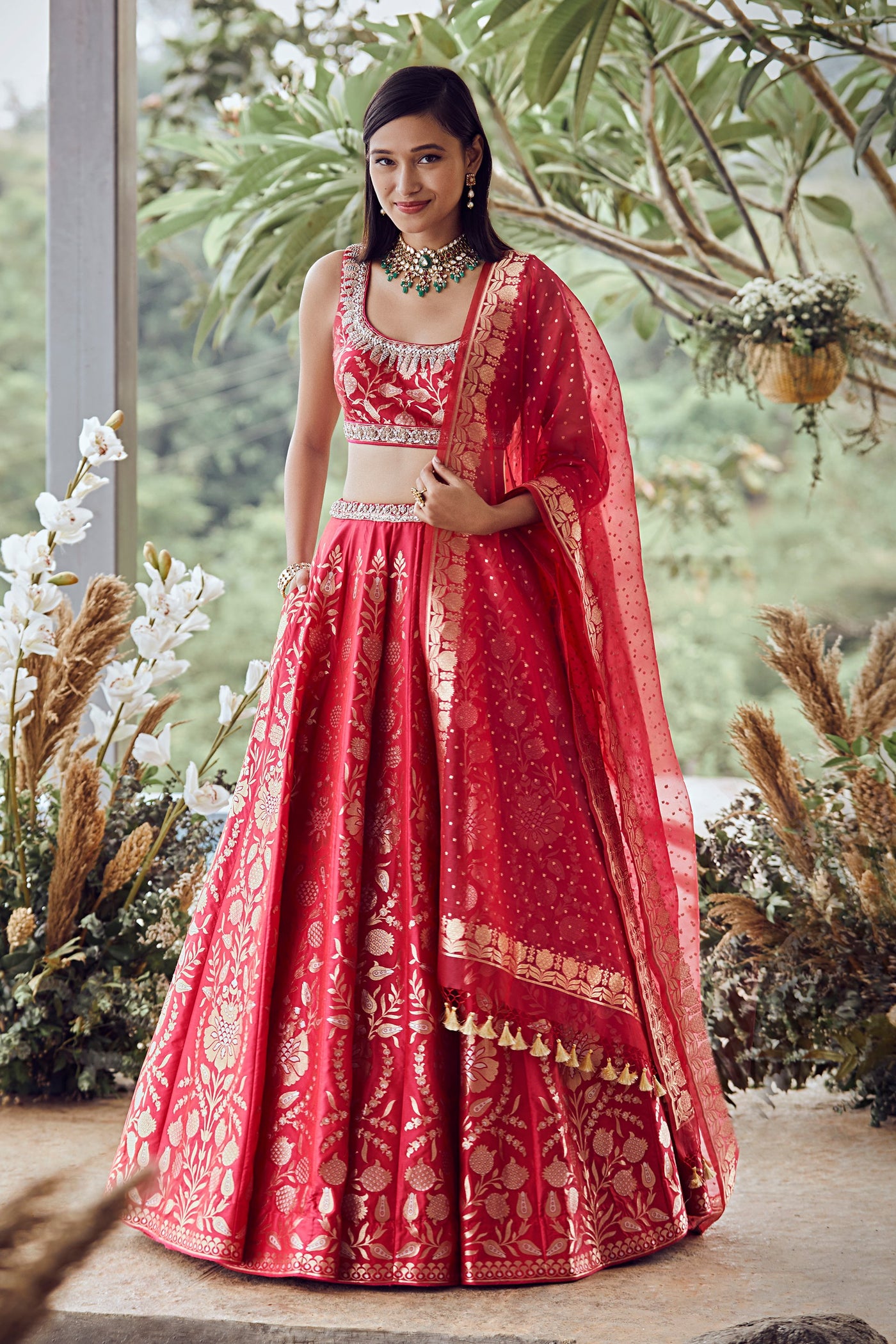Anita Dongre - Rootra lehenga red - Indian Designer wear Online Shopping