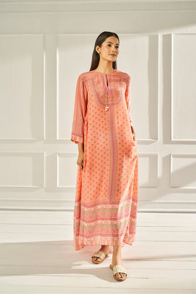 Anita Dongre Ruha Dress Coral western indian designer wear online shopping melange singapore