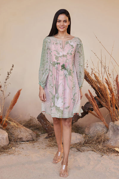 Anita Dongre Sama Dress Pink indian designer wear online shopping melange singapore