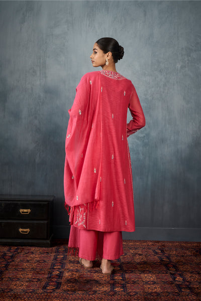 Anita Dongre Shanj Set Raspberry festive indian designer wear online shopping melange singapore