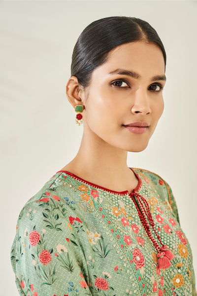 Anita dongre Suhani Kurta Set Sage festive indian designer wear online shopping melange singapore