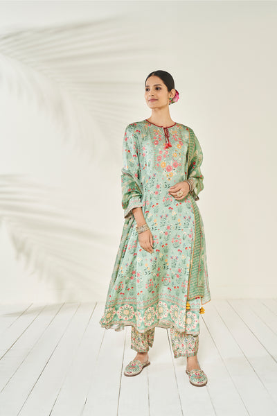 Anita dongre Suhani Kurta Set Sage festive indian designer wear online shopping melange singapore