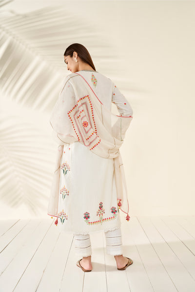 Anita Dongre Turvi Kurta Set Natural festive indian designer wear online shopping melange singapore