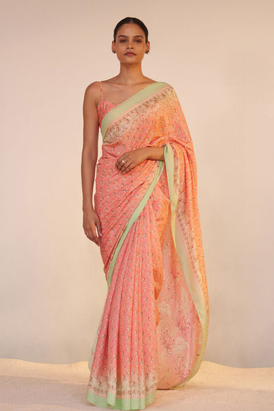 Anita Dongre Umaiza Saree Pink indian designer wear online shopping melange singapore