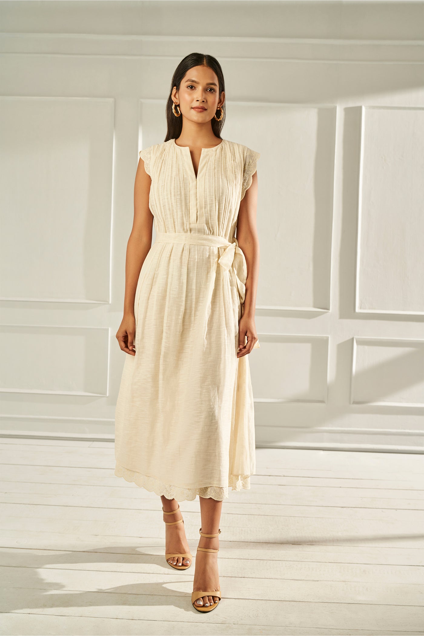 Anita Dongre Zoey Dress Ivory western indian designer wear online shopping melange singapore