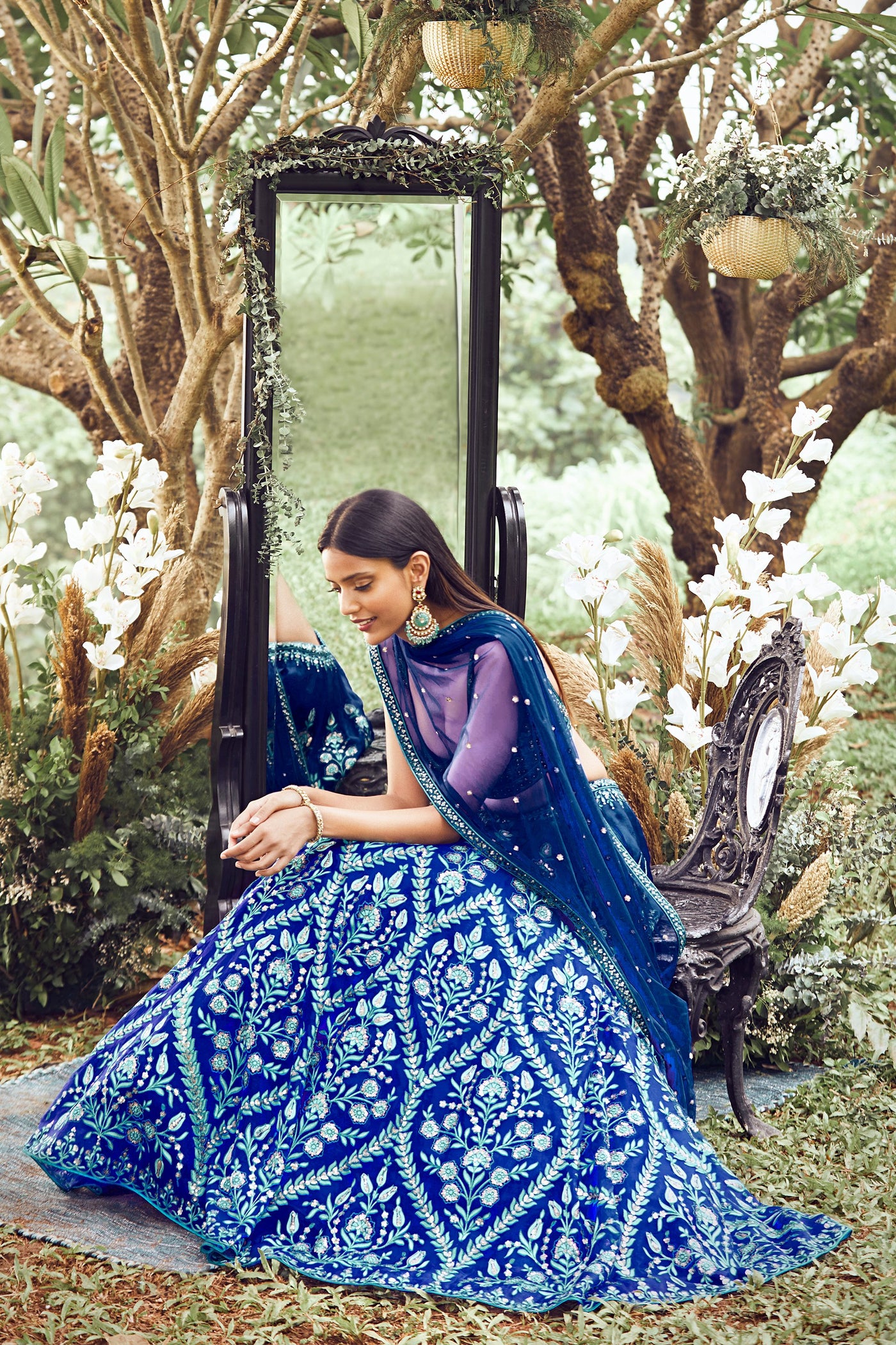 Anita Dongre - Hanika Lenega - Blue - Indian Designer Wear Online Shopping