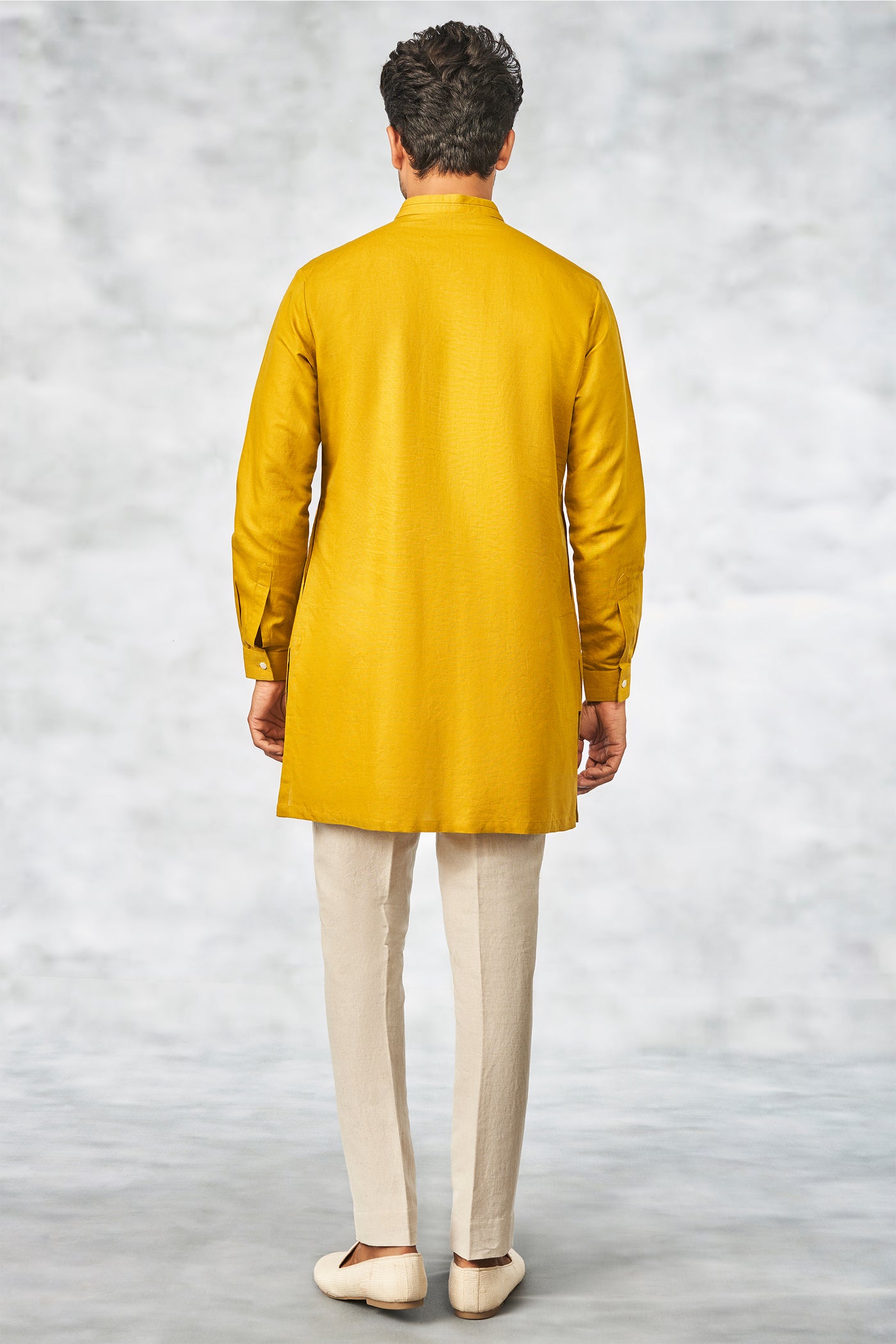Anita Dongre menswear aveer kurta mustard yellow indian designer wear wedding festive online shopping melange singapore