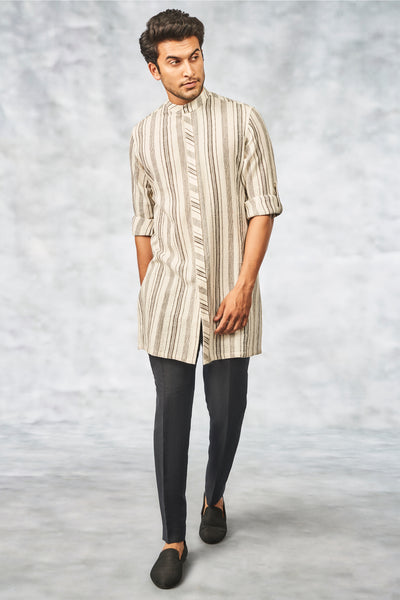 Anita Dongre menswear Vaayu Kurta off white indian designer wear online shopping melange singapore festive