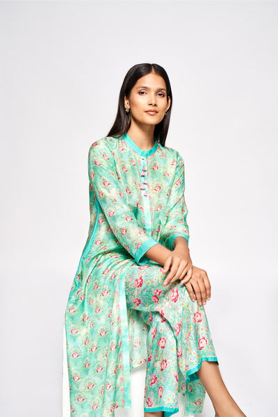 Anita Dongre Bamini Set Aqua festive indian designer wear online shopping melange singapore