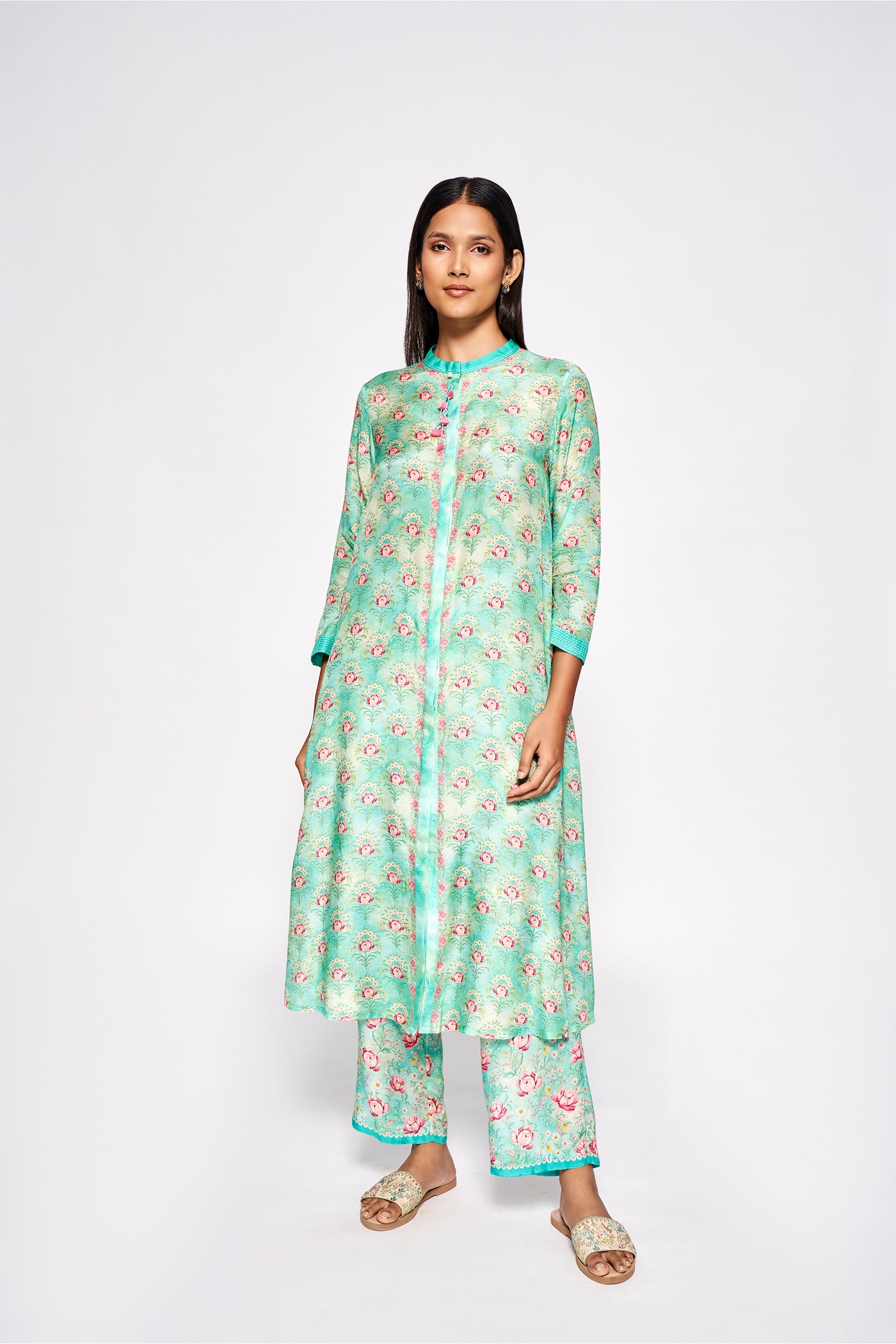 Anita Dongre Bamini Set Aqua festive indian designer wear online shopping melange singapore