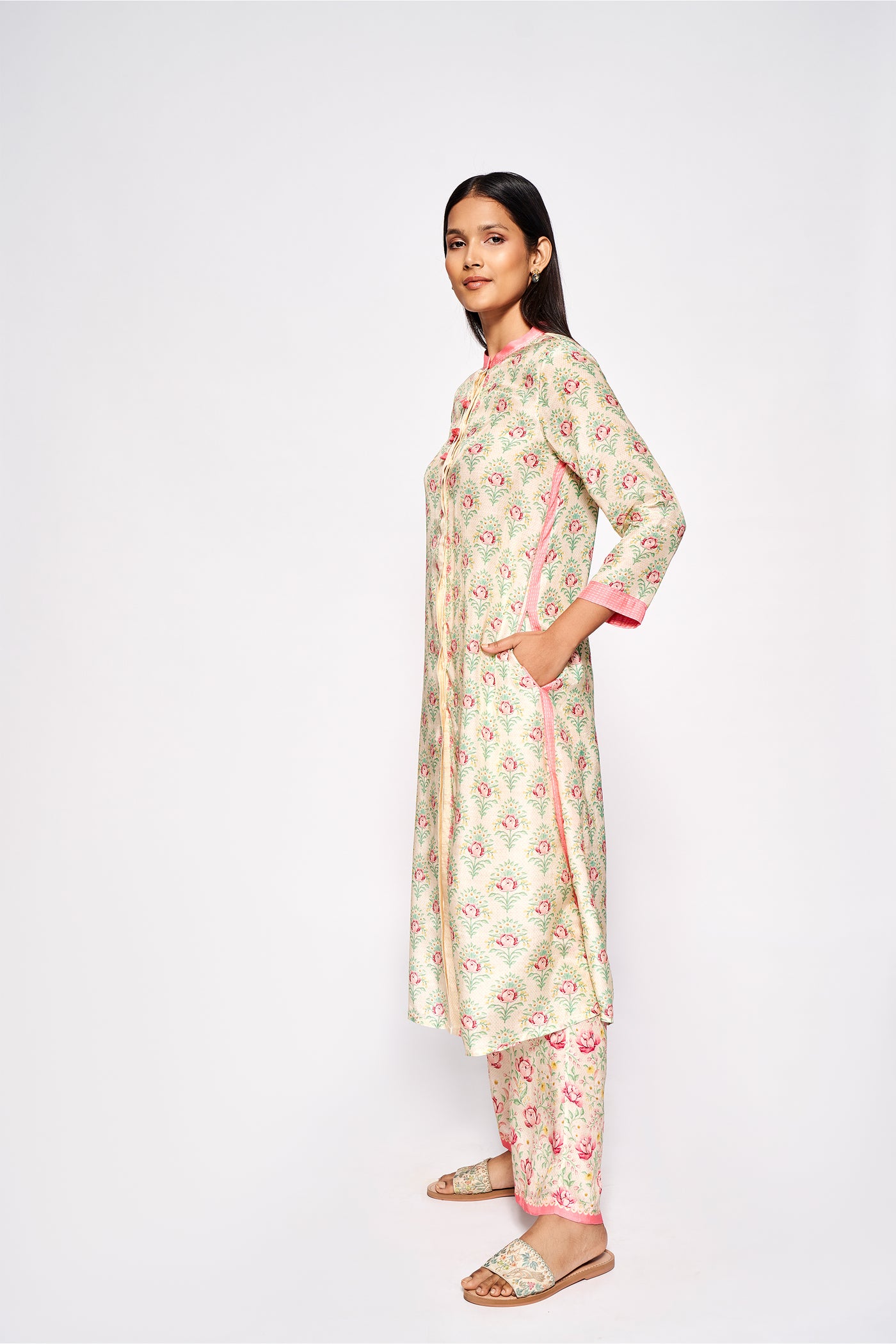 Anita Dongre Bamini Set Natural festive indian designer wear online shopping melange singapore