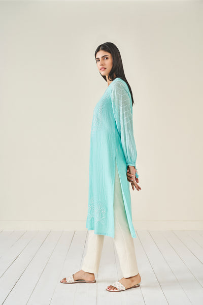 Anita Dongre Chitrita Kurta Aqua online shopping melange singapore indian designer wear