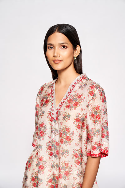 Anita Dongre Miran Kurta Beige indian designer wear online shopping melange singapore