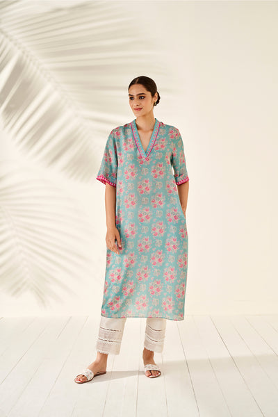 Anita Dongre Miran Kurta Blue online shopping melange singapore indian designer wear