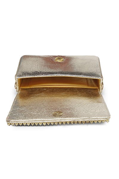 Bijoux by priya chandna Bondi Beach Clutch gold and ivory fashion accessories indian designer wear online shopping melange singapore