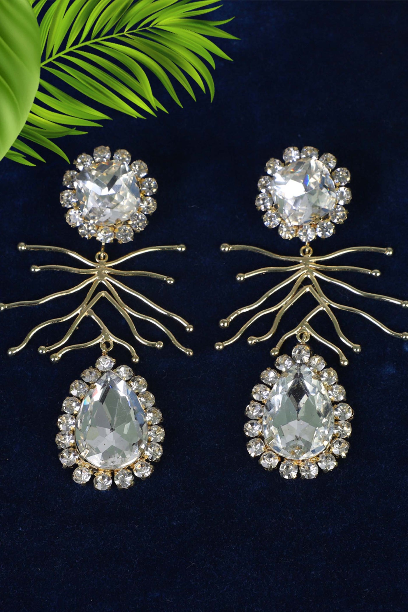 Bijoux by priya chandna Chand Drop Earrings silver fashion jewellery online shopping melange singapore indian designer wear