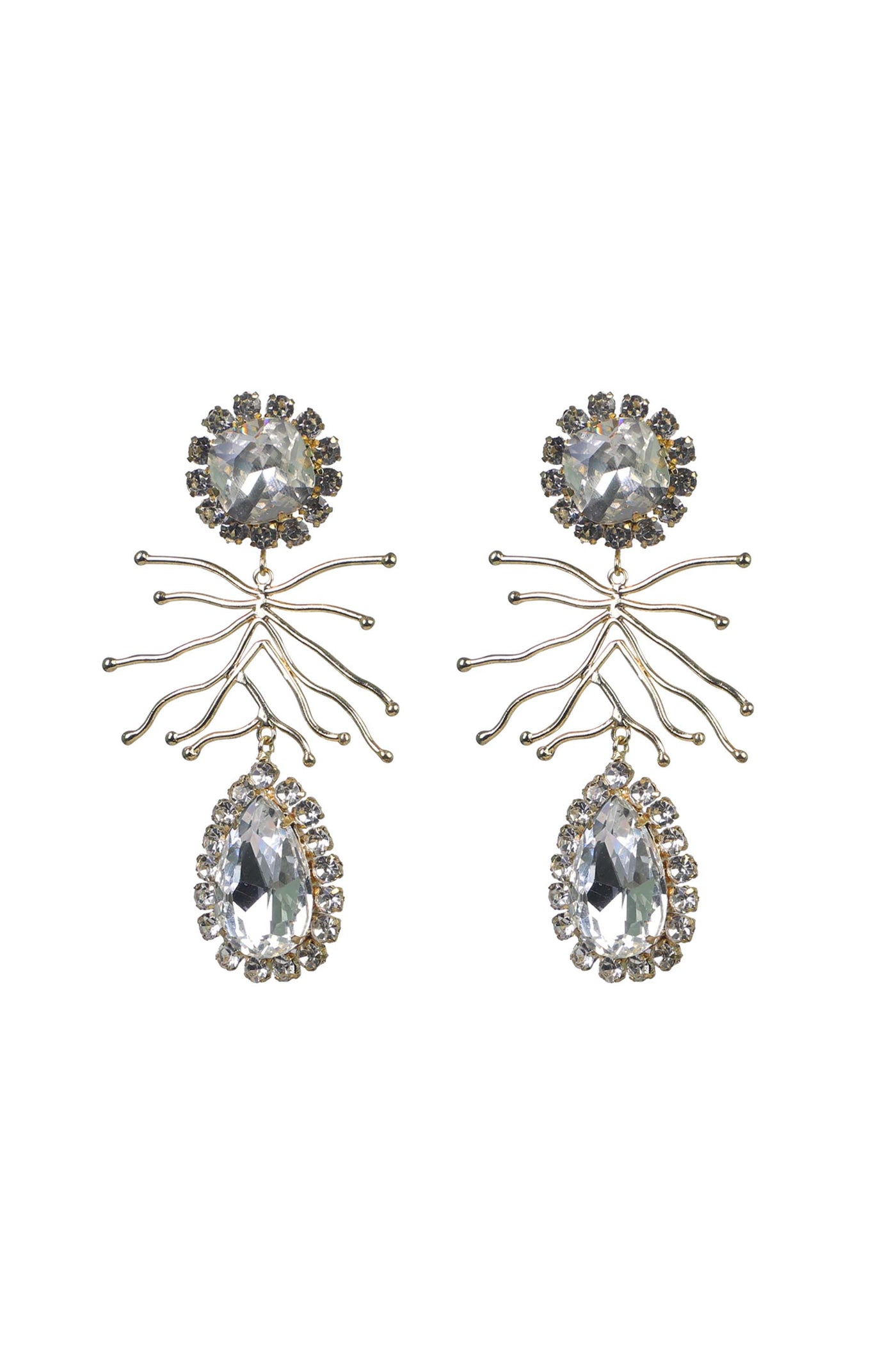 Bijoux by priya chandna Chand Drop Earrings silver fashion jewellery online shopping melange singapore indian designer wear