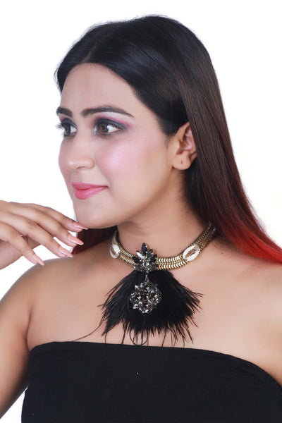 bijoux by priya chandna Cleopatra In Gold and Black necklace fashion jewellery online shopping melange singapore indian designer wear