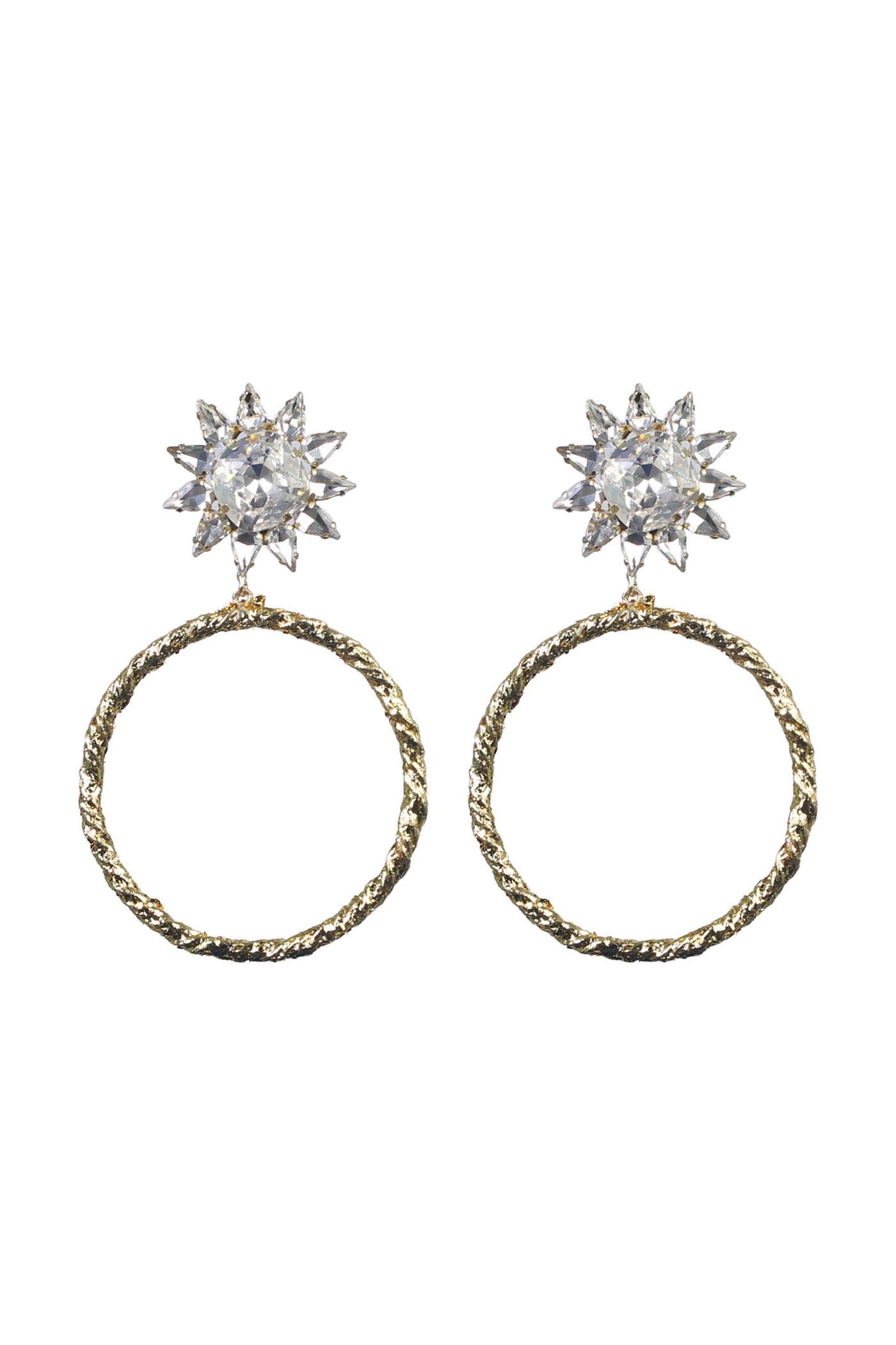 Bijoux by priya chandna Crystal Hoops earrings fashion jewellery online shopping melange singapore indian designer wear