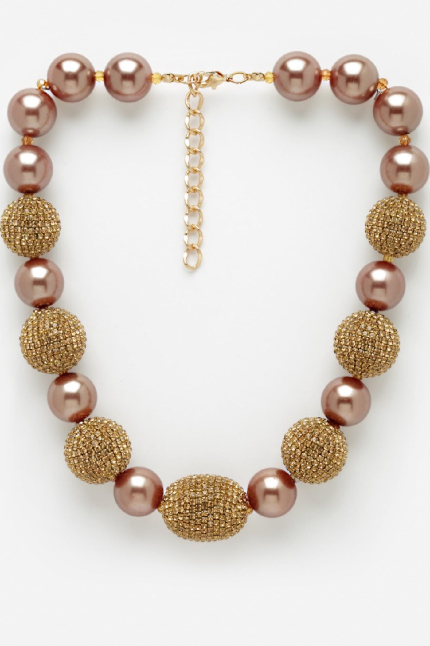 Bijoux by Priya Chandna Crystal and Pearl Ball Necklace jewellery indian designer wear online shopping melange singapore