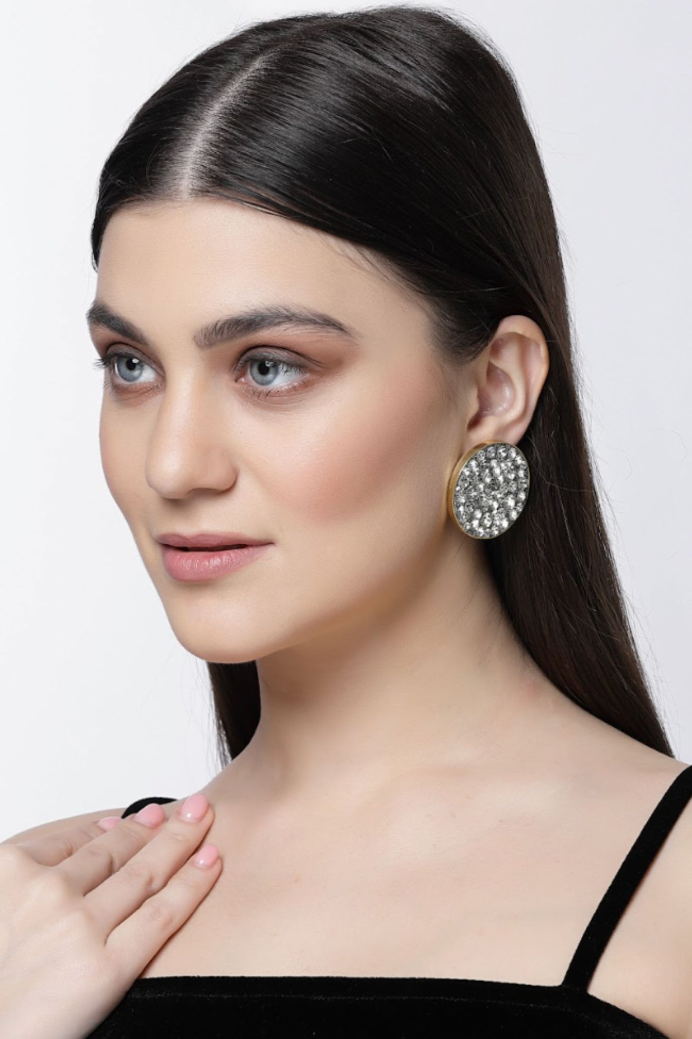 Bijoux by Priya Chandna Crystal button studs jewellery indian designer wear online shopping melange singapore