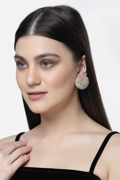 Bijoux by Priya Chandna Crystal button studs Rainbow jewellery indian designer wear online shopping melange singapore