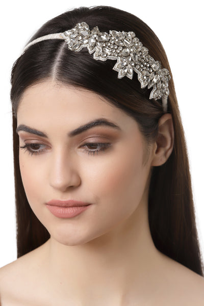 Bijoux by priya chandna daisy hair band white fashion accessories indian designer wear online shopping melange singapore