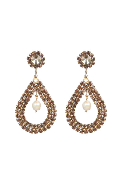 Bijoux by priya chandna Diya With Pearl earrings black fashion jewellery online shopping melange singapore indian designer wear