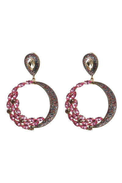 bijoux by priya chandna Fushcia Multi-Coloured Hoops fashion jewellery online shopping melange singapore indian designer wear