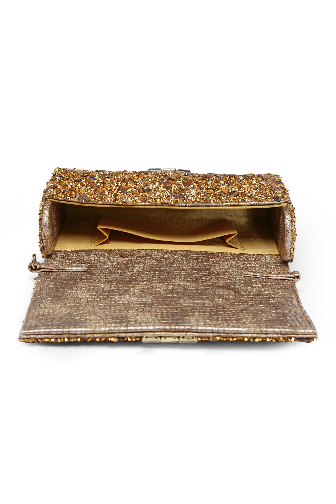 Bijoux by priya chandna Gold Rush Clutch fashion accessories indian designer wear online shopping melange singapore