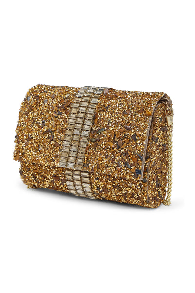 Bijoux by priya chandna Gold Rush Clutch fashion accessories indian designer wear online shopping melange singapore