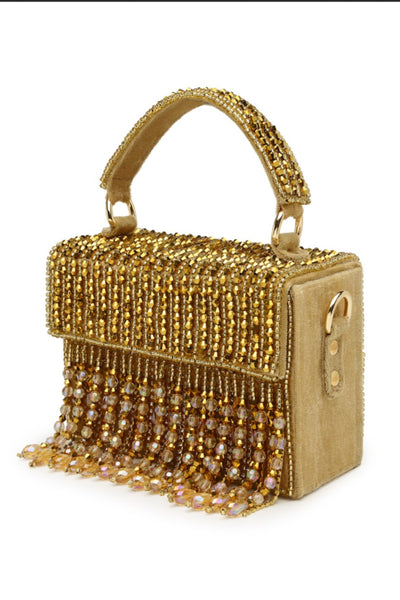 Bijoux by Priya Chandna Gold Rush Mini Box Clutch jewellery indian designer wear online shopping melange singapore