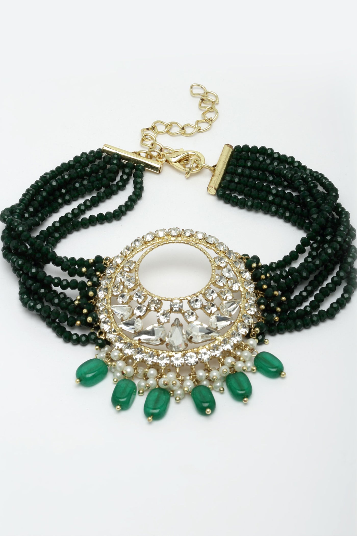 Bijoux by priya chandna jashan choker in green fashion imitation jewellery  indian designer wear online shopping melange singapore