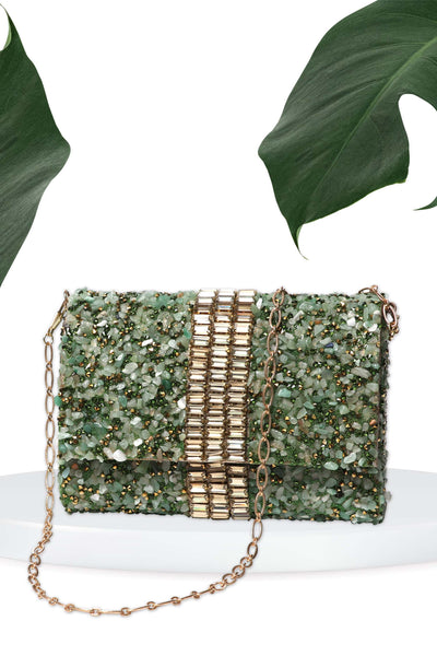 Bijoux by priya chandna Laila Crossbody Bag green accessories online shopping melange singapore indian designer wear