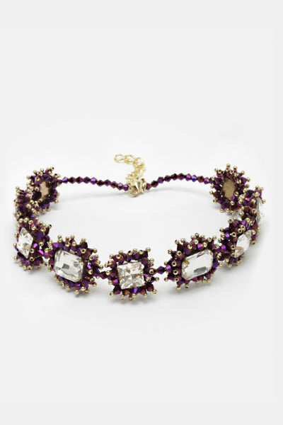 Bijoux by Priya Chandna Link chain Necklace Purple jewellery indian designer wear online shopping melange singapore