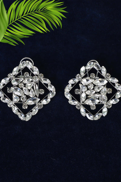 bijoux by priya chandna Luminier Studs earrings silver fashion jewellery online shopping melange singapore indian designer wear