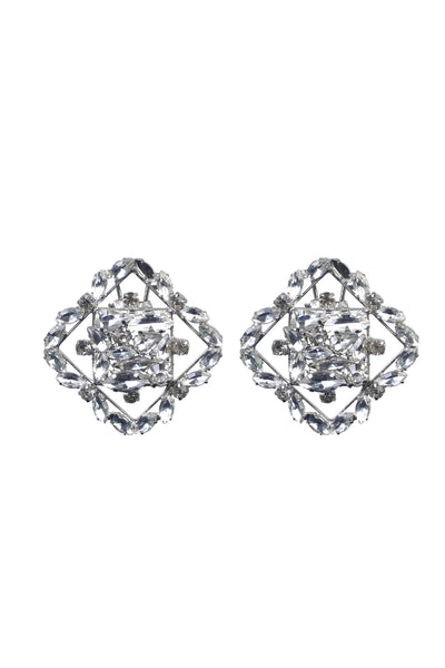 bijoux by priya chandna Luminier Studs earrings silver fashion jewellery online shopping melange singapore indian designer wear