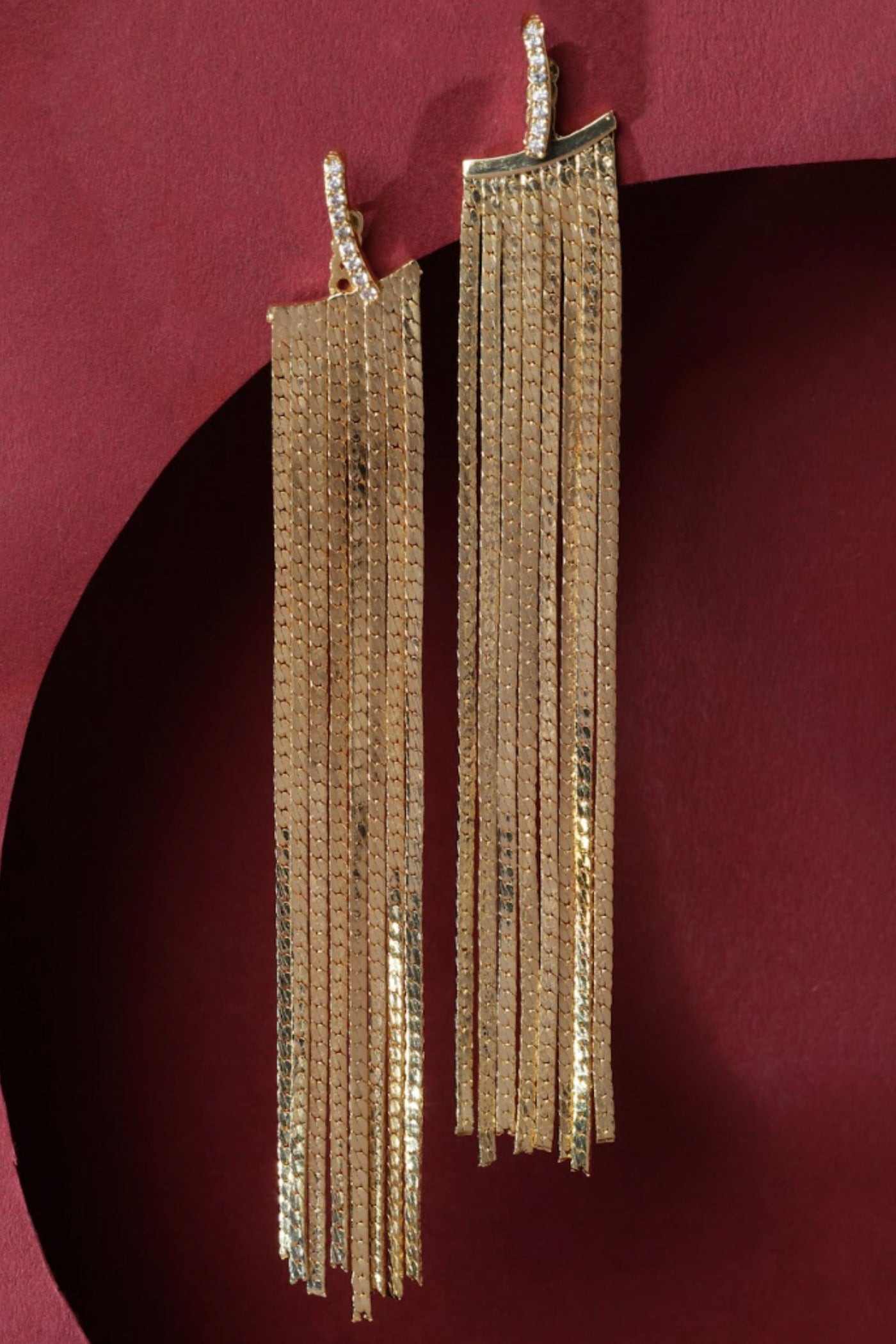 Bijoux by Priya Chandna Metal Danglers Gold jewellery indian designer wear online shopping melange singapore