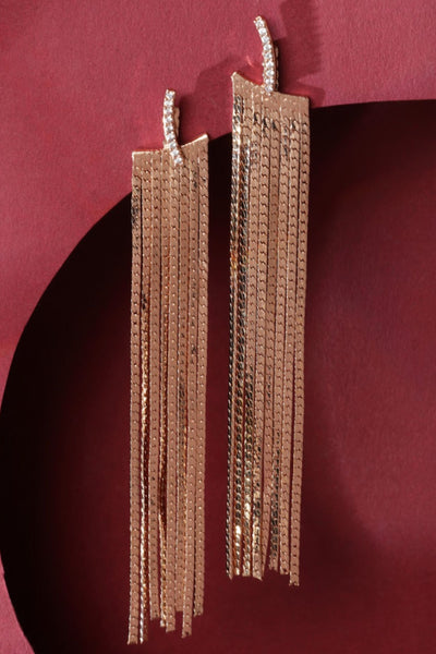 Bijoux by Priya Chandna Metal Danglers Rose Gold jewellery indian designer wear online shopping melange singapore