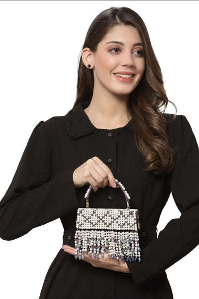 Bijoux by Priya Chandna Mini Box Clutch In Purple jewellery indian designer wear online shopping melange singapore