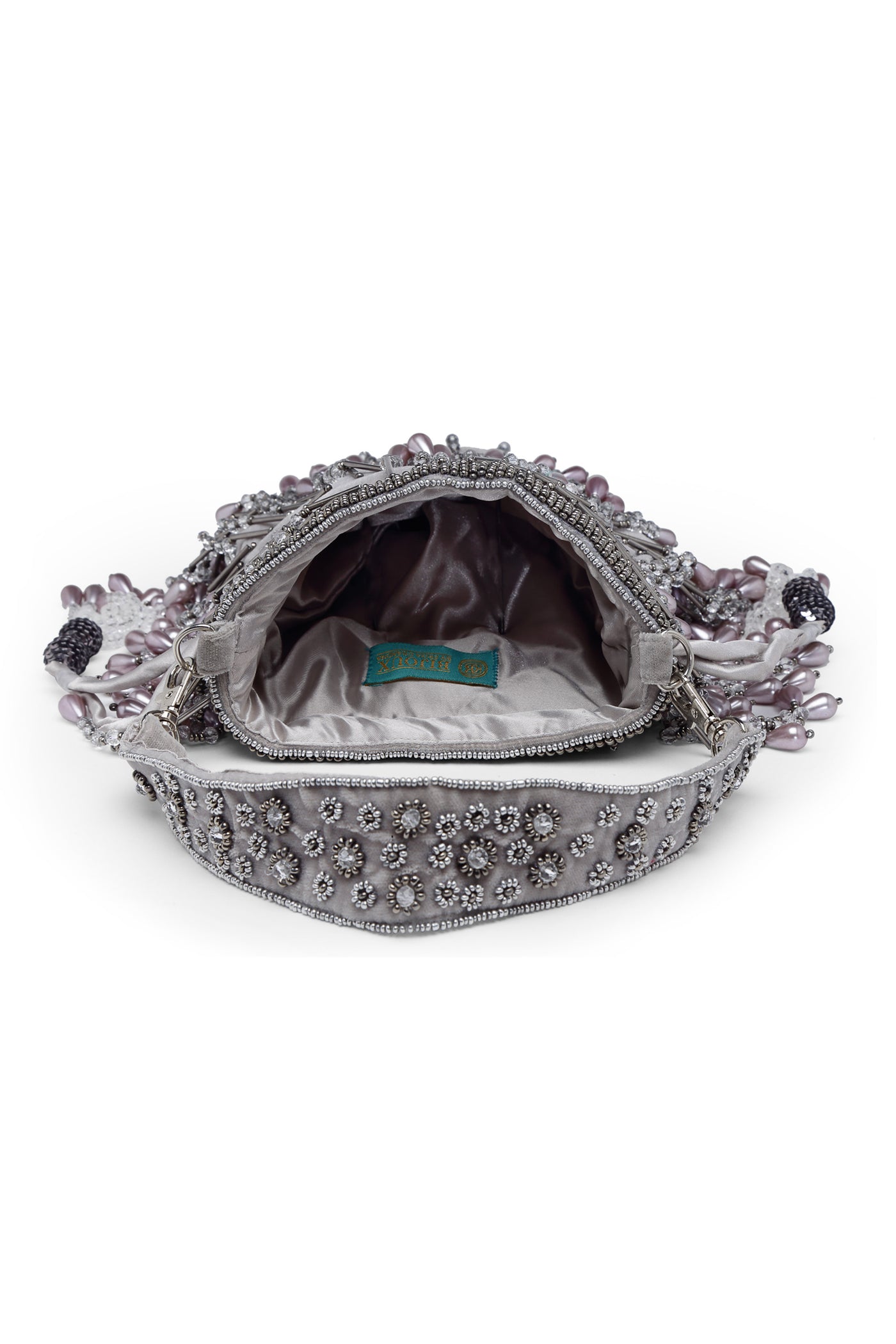 Bijoux by priya chandna Nargis Bucket Bag grey fashion accessories indian designer wear online shopping melange singapore