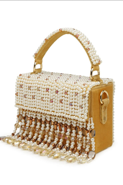 Bijoux by Priya Chandna Pearl Mini Box Clutch jewellery indian designer wear online shopping melange singapore