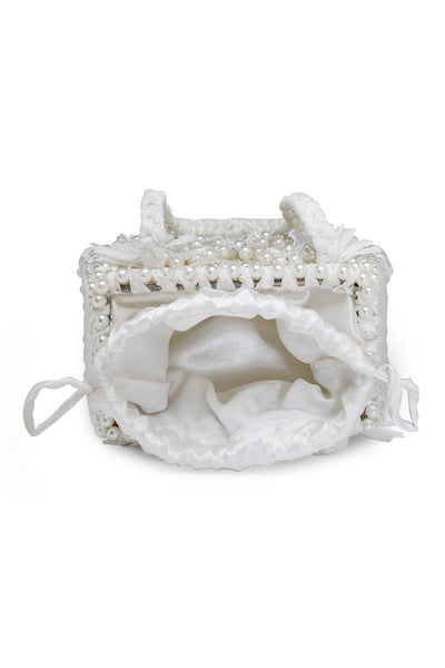 Bijoux by priya chandna Pearl Mini Handbag white fashion accessories indian designer wear online shopping melange singapore