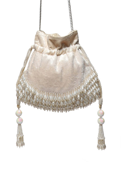 bijoux by priya chandna Pearl Potli In Ivory fashion accessories online shopping melange singapore indian designer wea