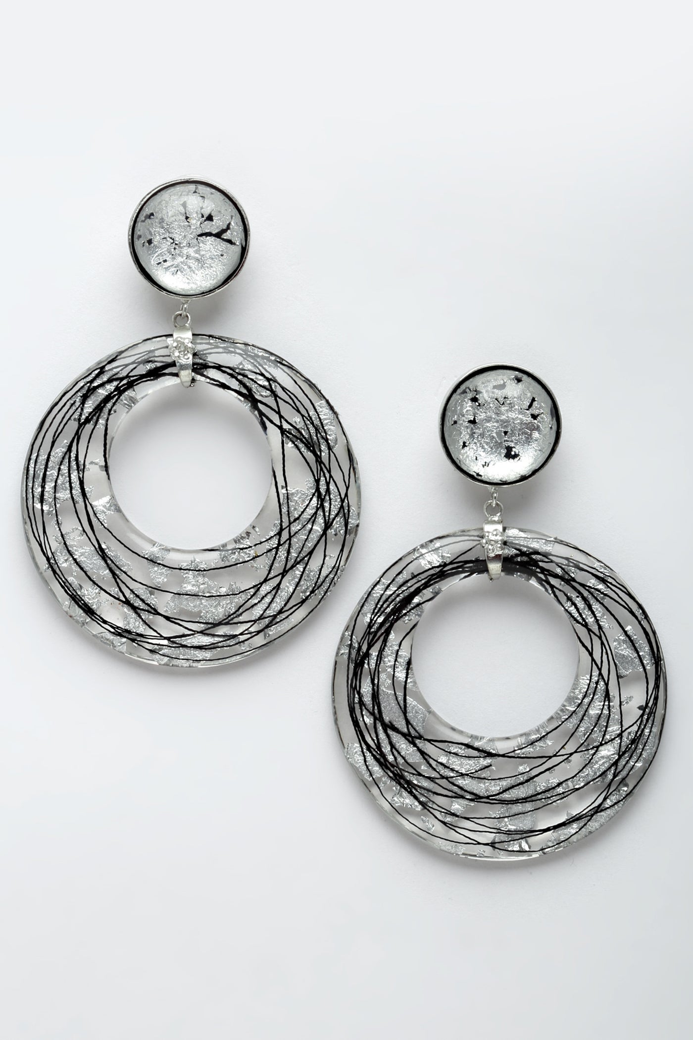 Bijoux by priya chandna resin art in silver fashion imitation jewellery  indian designer wear online shopping melange singapore